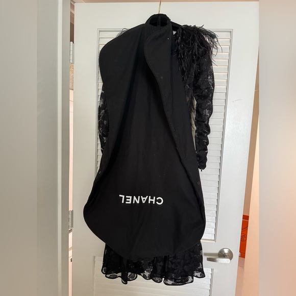 2022 Chanel Ready to wear ostrich trim dress - Picture 5 of 16